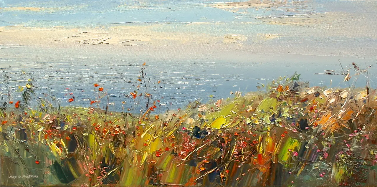 Rex Preston - monbretia by the sea  